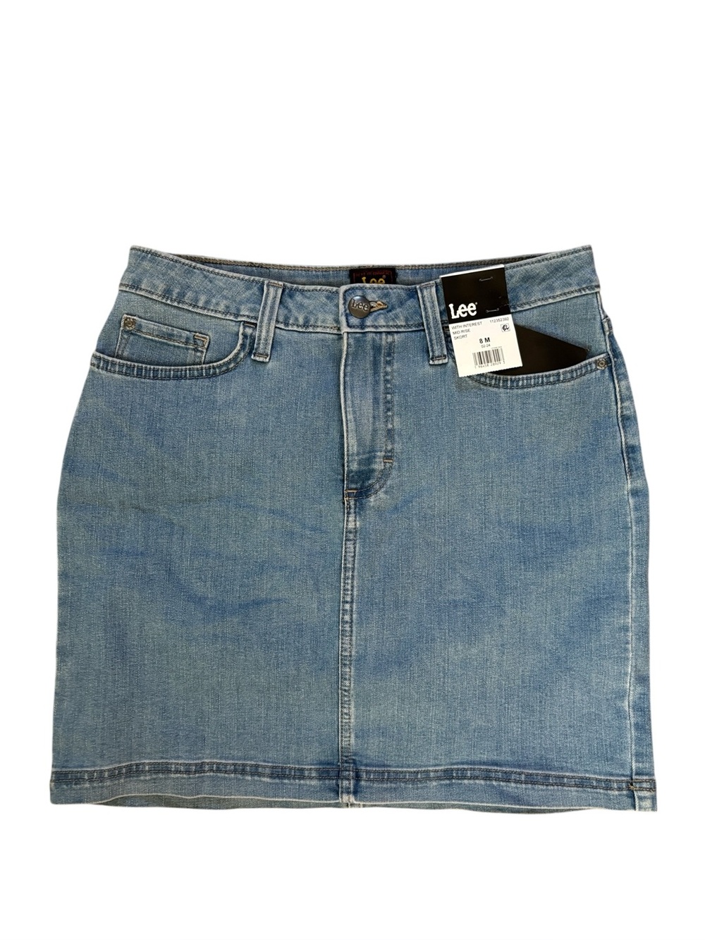 Lee Blue Jean Midrise Light Wash Skort Size 8 NWT